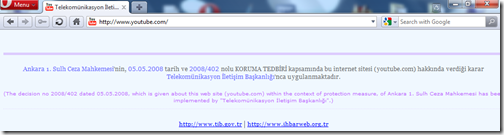 youtube.com văzut din Turcia